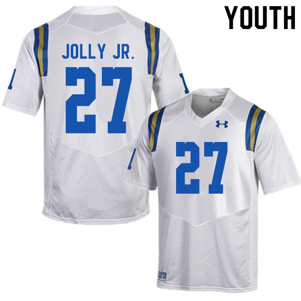 Youth #27 Patrick Jolly Jr. UCLA Bruins College Football Jerseys Sale-White - Click Image to Close